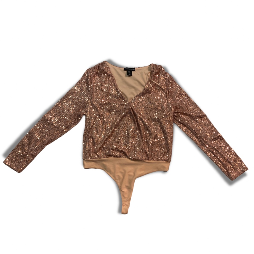 Rose Gold Sequins Body Suit